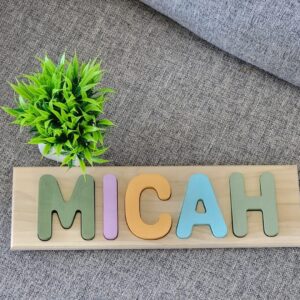 Name Puzzle for Toddlers in Solid Wood