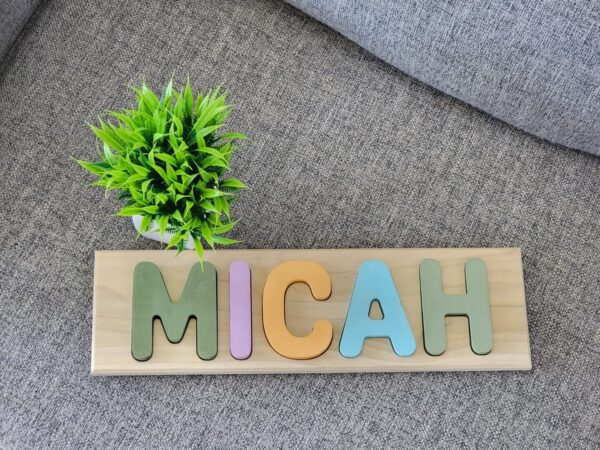 Name Puzzle for Toddlers in Solid Wood