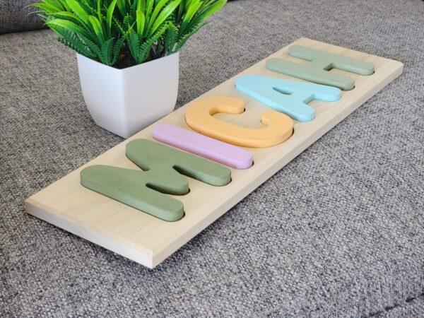 Name Puzzle for Toddlers in Solid Wood - Image 2