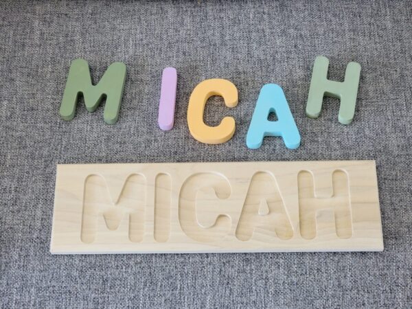 Name Puzzle for Toddlers in Solid Wood - Image 4