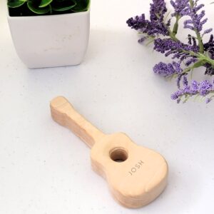 Soothing Guitar Teether made of Maple Hardwood