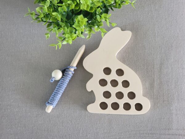 Sensory Lacing Toy - Rabbit with Wooden Needle for Imaginative Play - Image 2