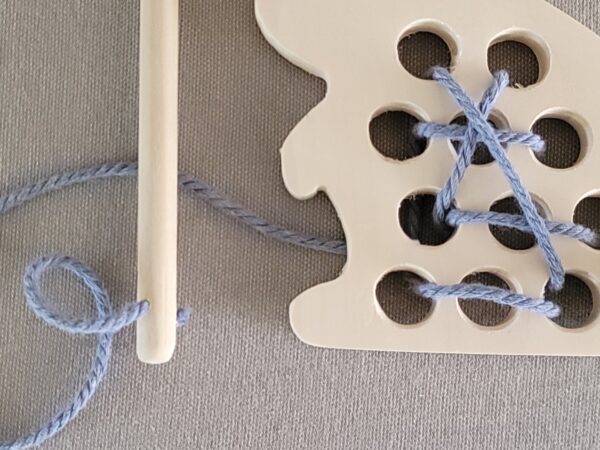 Sensory Lacing Toy - Rabbit with Wooden Needle for Imaginative Play - Image 5