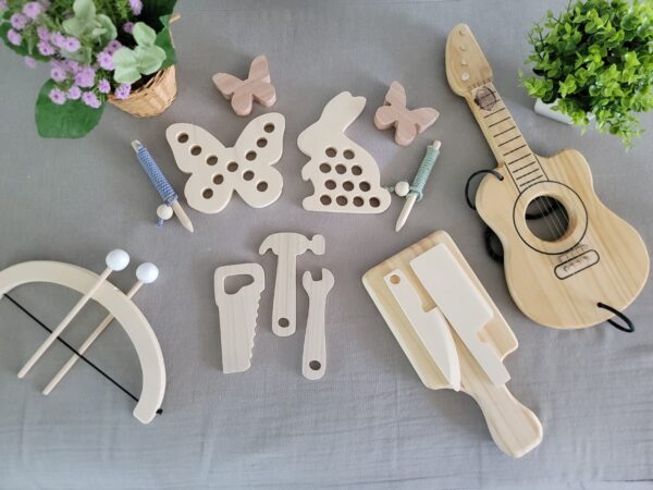 Sensory Lacing Toy - Rabbit with Wooden Needle for Imaginative Play - Image 6